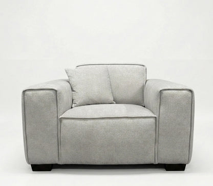 ALUXO Dakota Modular Armchair In Midnight Black Boucle Fabric