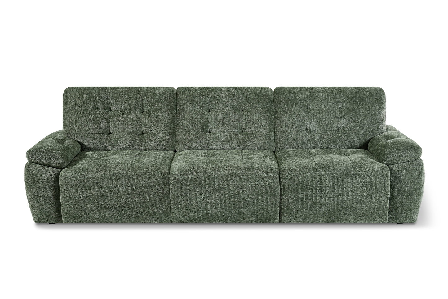 Dallas Electric Sofabed Green Fabric 3 Seater Sofa