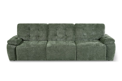 Dallas Electric Sofabed Green Fabric 3 Seater Sofa