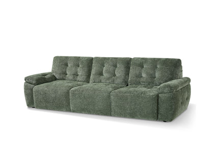 Dallas Electric Sofabed Green Fabric 3 Seater Sofa