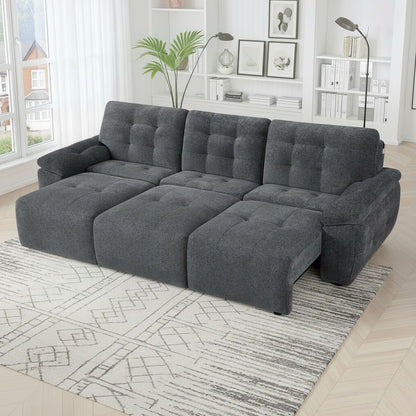 Dallas Electric Sofabed Grey Fabric 3 Seater Sofa