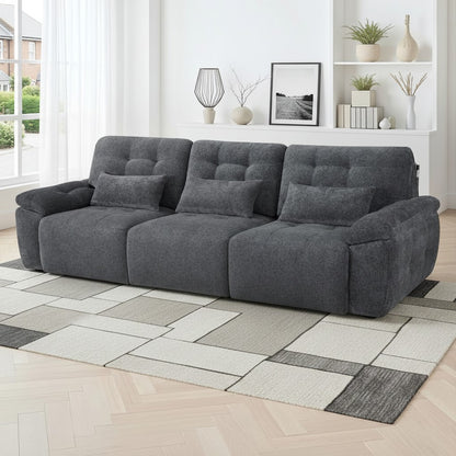 Dallas Electric Sofabed Grey Fabric 3 Seater Sofa