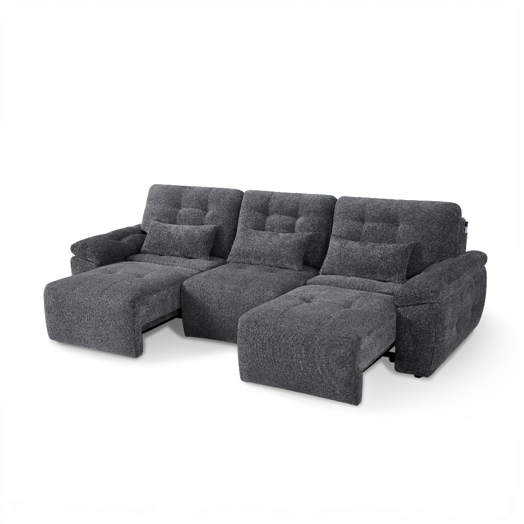 Dallas Electric Sofabed Grey Fabric 3 Seater Sofa