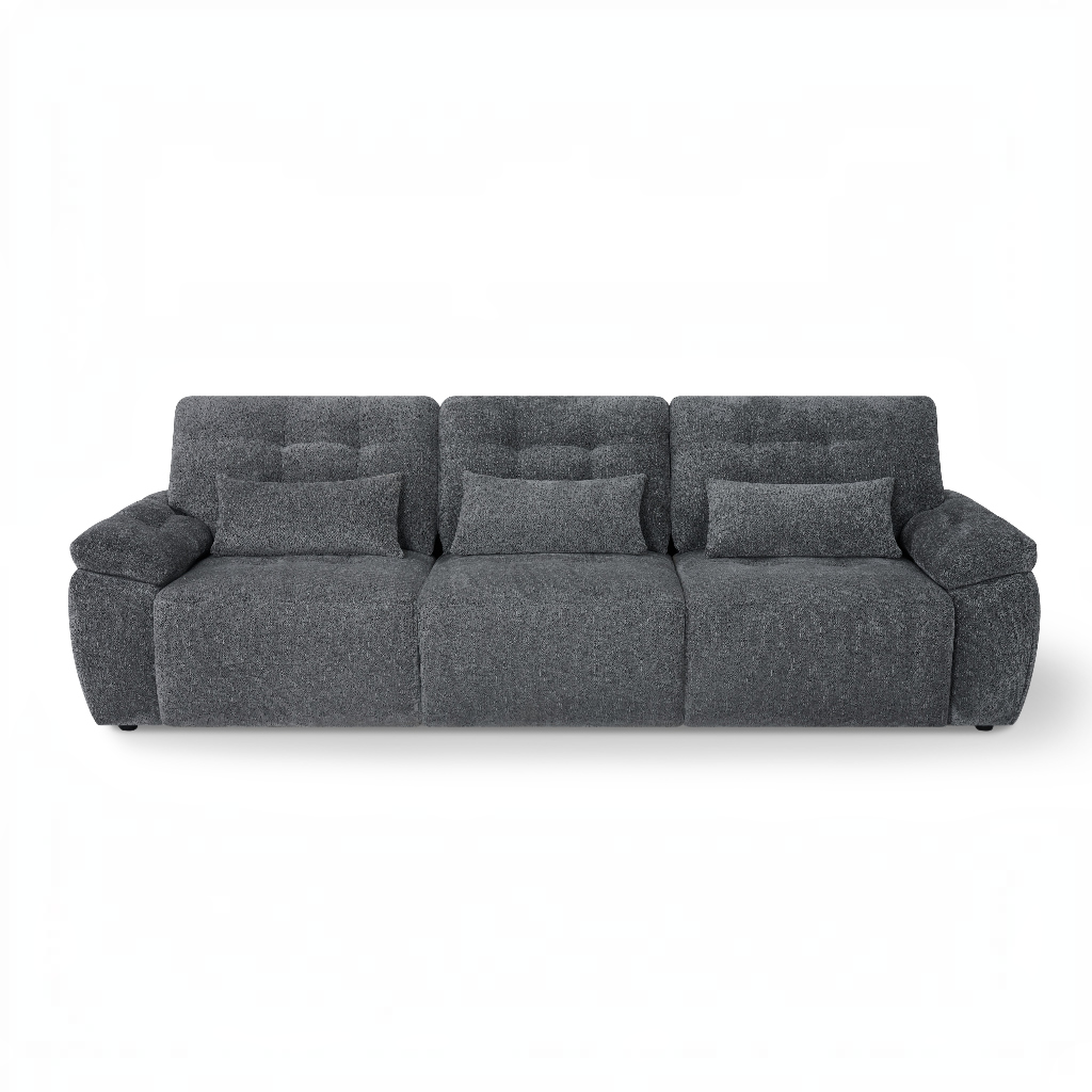Dallas Electric Sofabed Grey Fabric 3 Seater Sofa