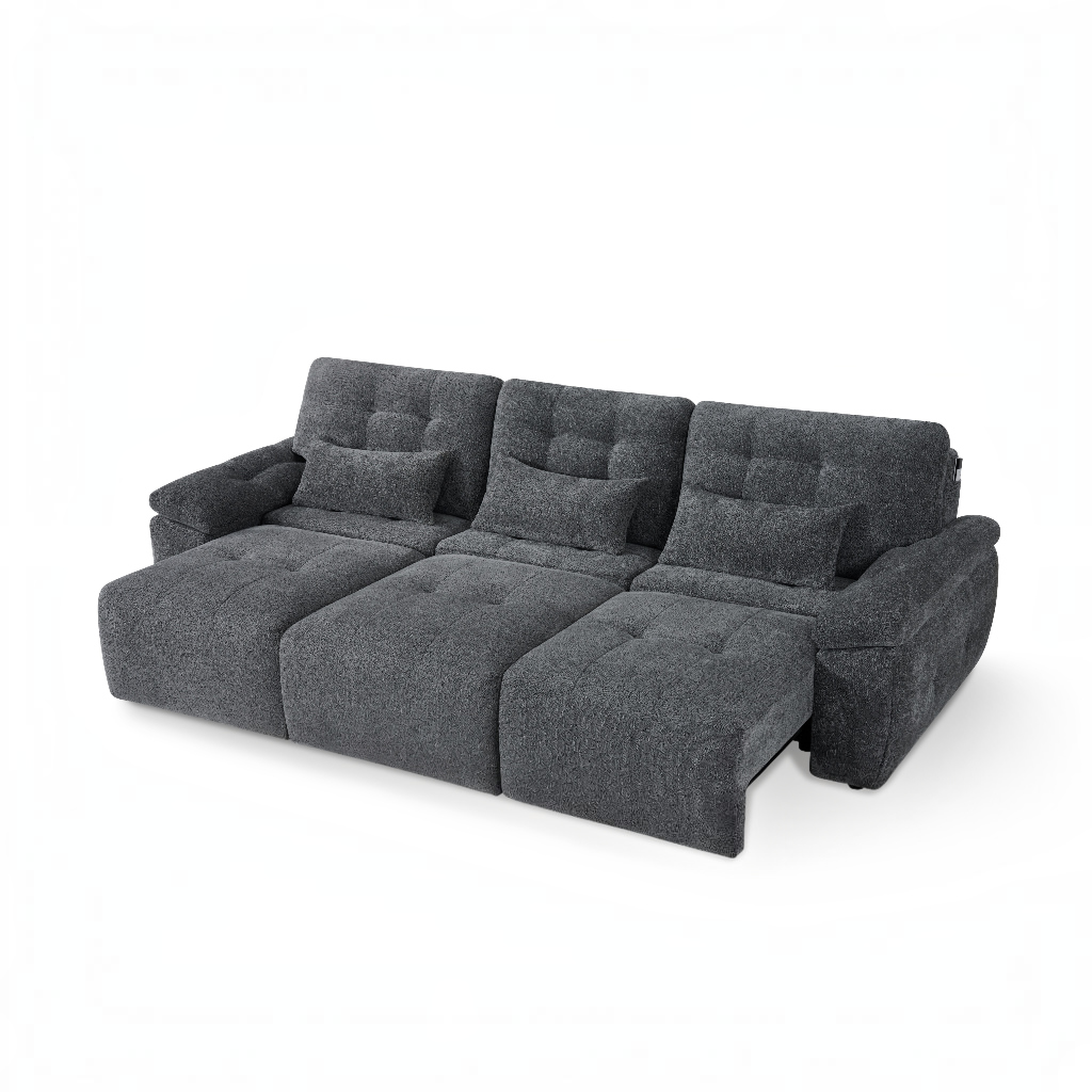 Dallas Electric Sofabed Grey Fabric 3 Seater Sofa