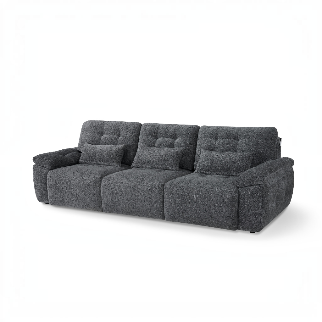 Dallas Electric Sofabed Grey Fabric 3 Seater Sofa
