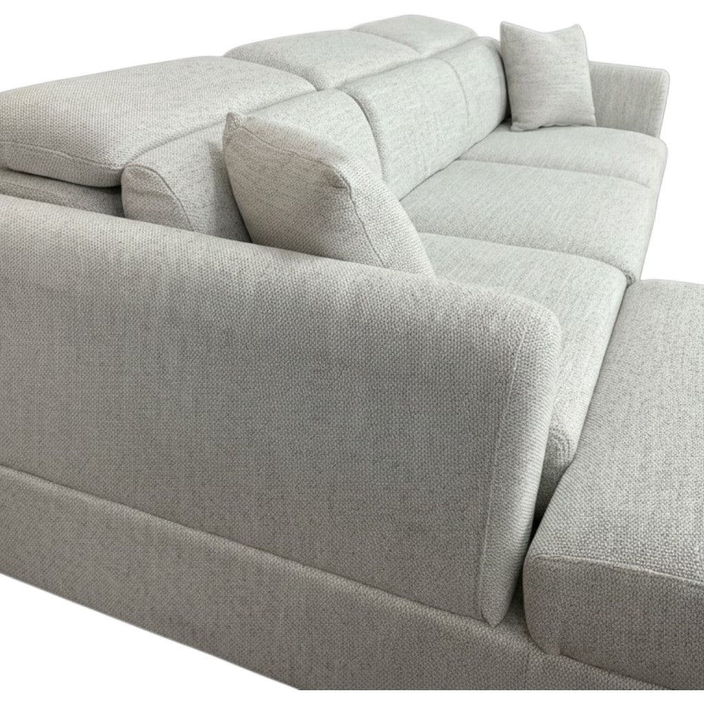 Dexter Beige Fabric Universal Storage Corner Sofa