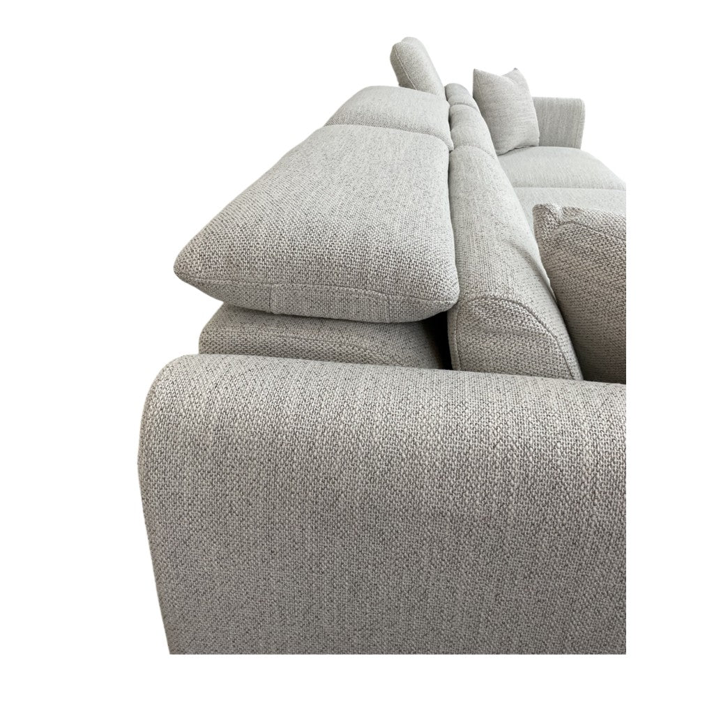 Dexter Beige Fabric Universal Storage Corner Sofa