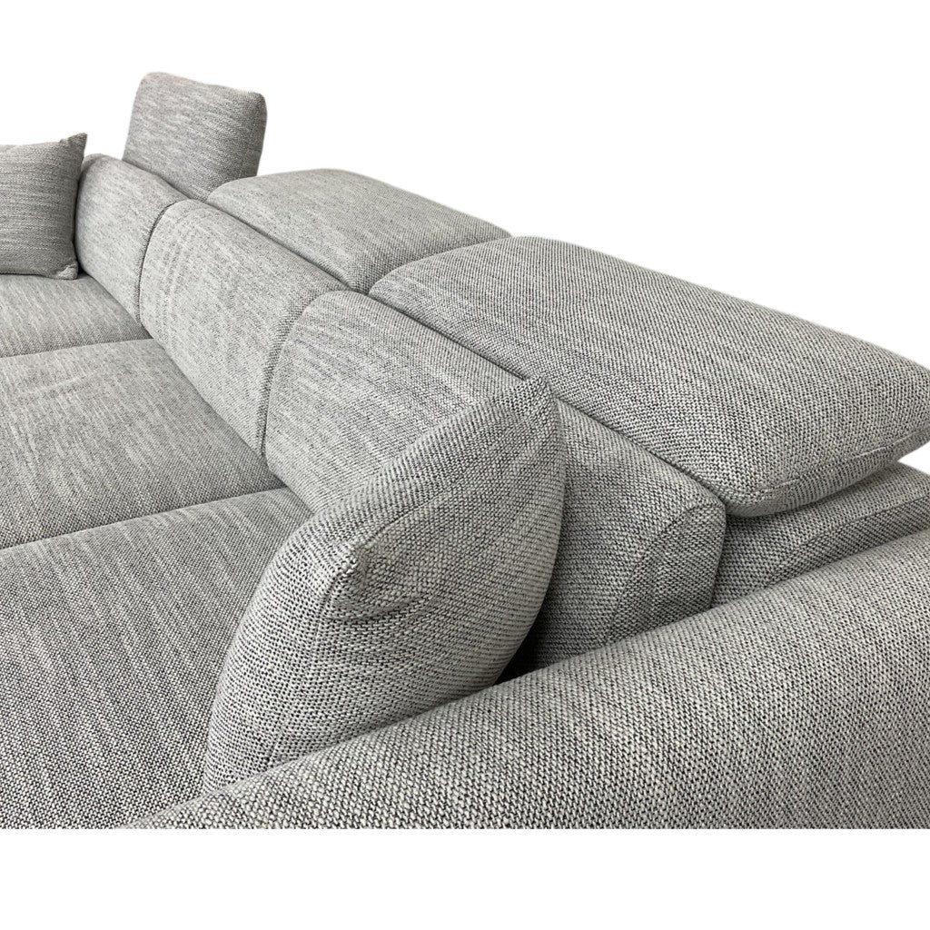 Dexter Grey Fabric Universal Storage Corner Sofa