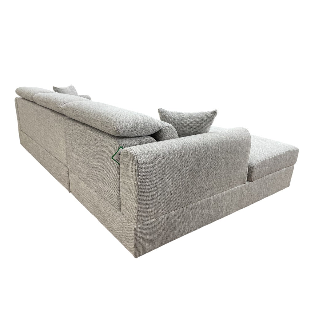 Dexter Grey Fabric Universal Storage Corner Sofa