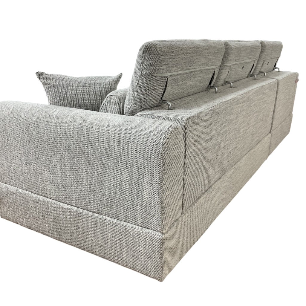 Dexter Grey Fabric Universal Storage Corner Sofa