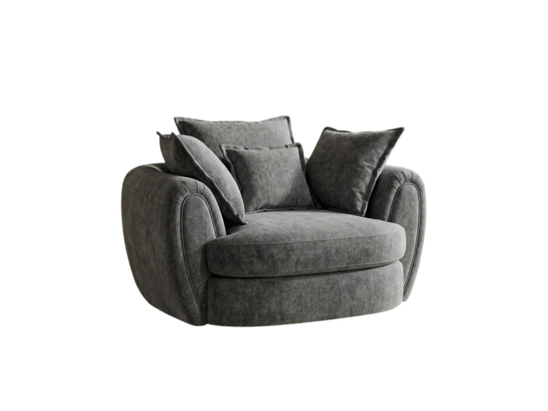 Dorchester Charcoal Grey Fabric Armchair