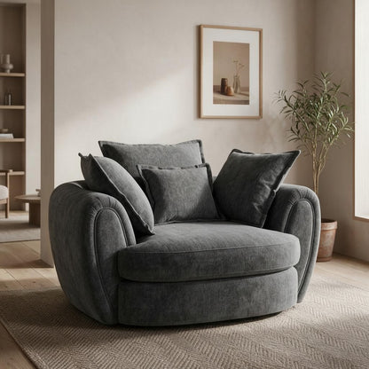 Dorchester Charcoal Grey Fabric Armchair