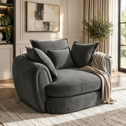 Dorchester Charcoal Grey Fabric Armchair