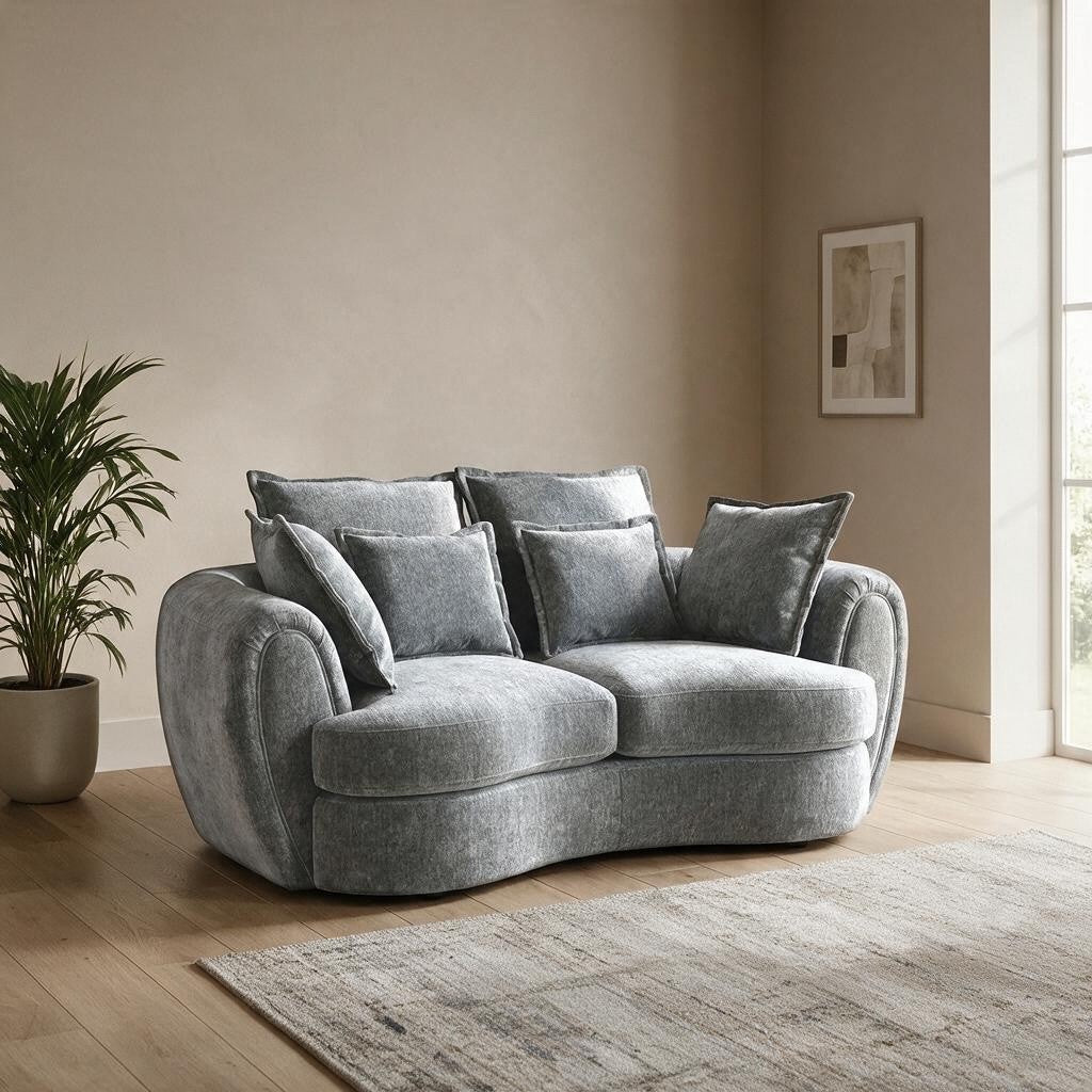 Dorchester Grey Fabric 2 Seater Sofa