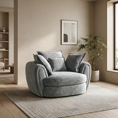 Dorchester Grey Fabric Armchair