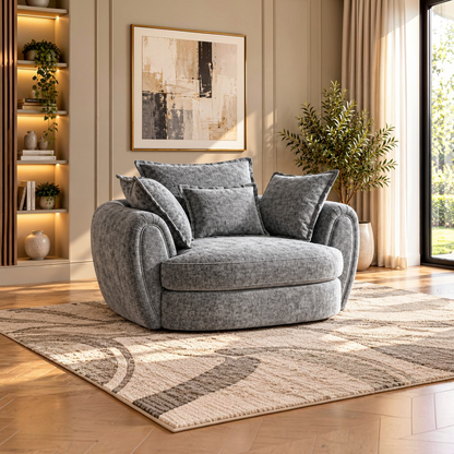 Dorchester Grey Fabric Armchair