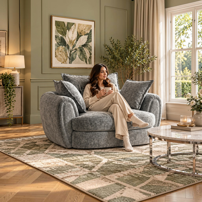 Dorchester Grey Fabric Armchair