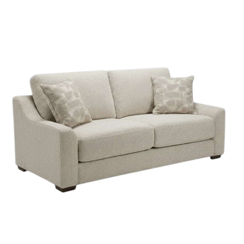 Douglas Beige Fabric 3 Seater Sofa