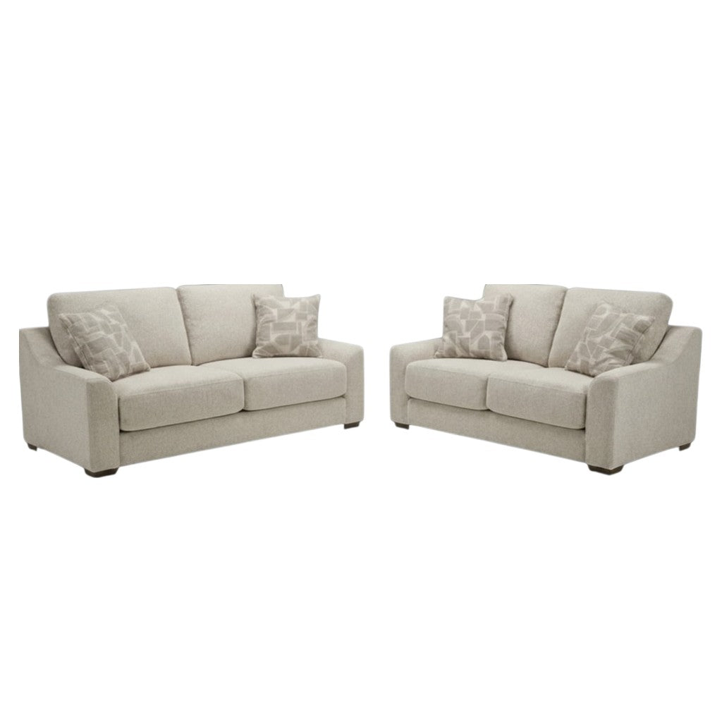 Douglas Beige Fabric 3+2 Sofa Suite