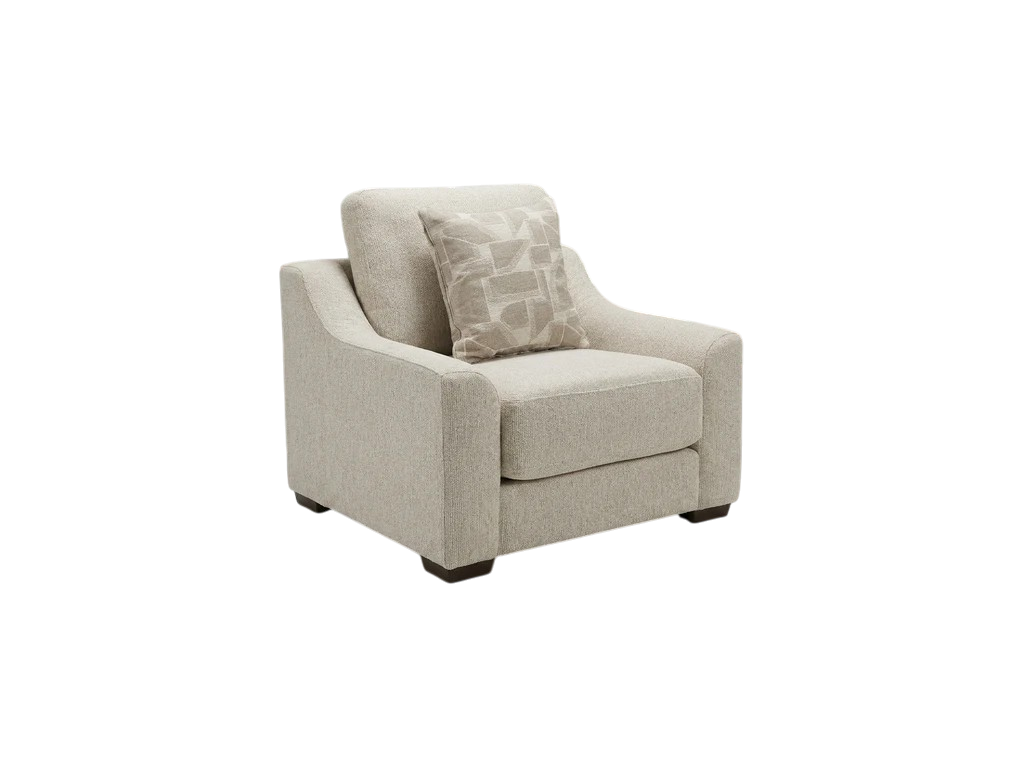 Douglas Beige Fabric Armchair