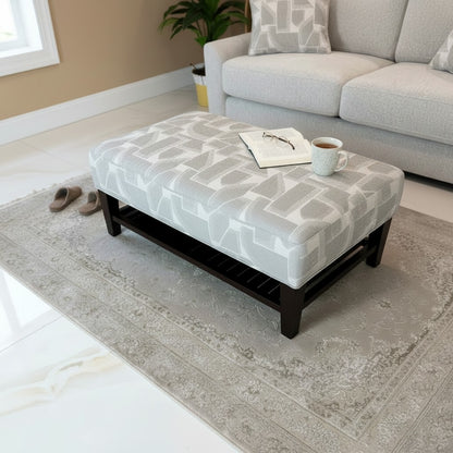 Douglas Beige Fabric Footstool