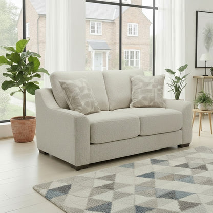 Douglas Beige Fabric 2 Seater Sofa