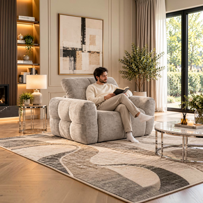 Faringdon Electric Power Recliner Beige Armchair