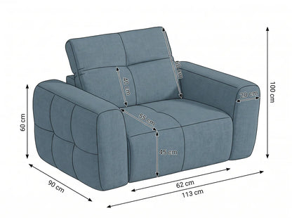 Faringdon Electric Power Recliner Grey Armchair