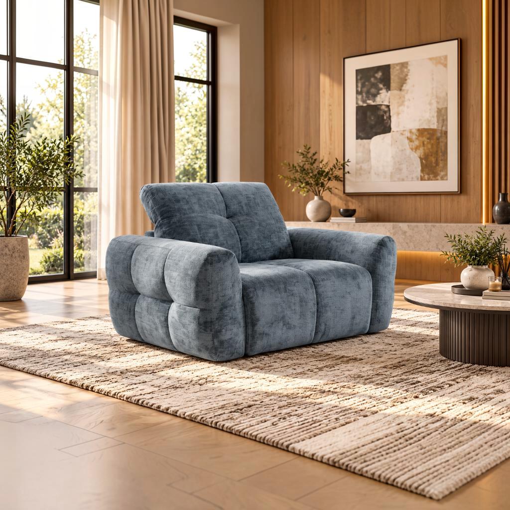 Faringdon Electric Power Recliner Grey Armchair