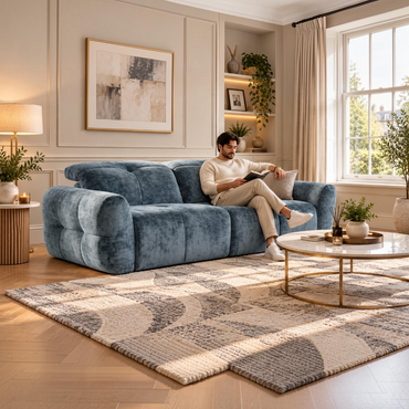Faringdon Electric Power Recliner Grey Fabric 3 Seater Sofa