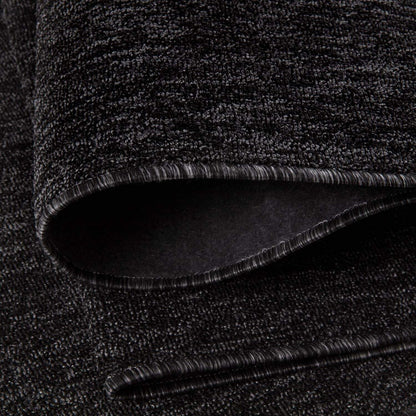 Flex Dark Grey Low Pile Solid  Rug