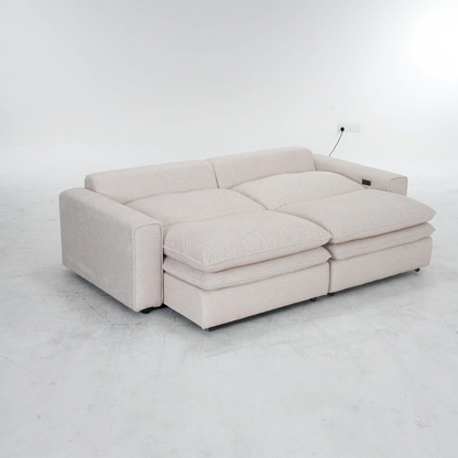 Florence Sofabed Cloud Beige Fabric Electric 2 Seater Sofa
