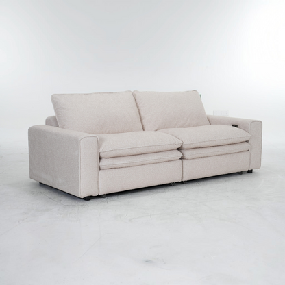Florence Sofabed Cloud Beige Fabric Electric 2 Seater Sofa
