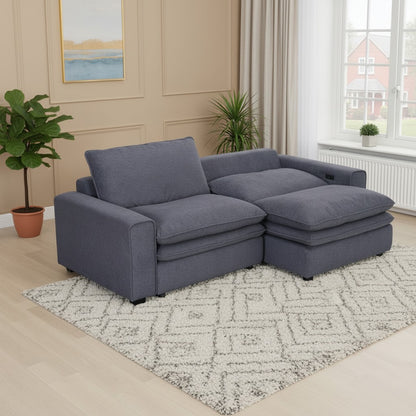 Florence Sofabed Cloud Grey Fabric Electric 2 Seater Sofa