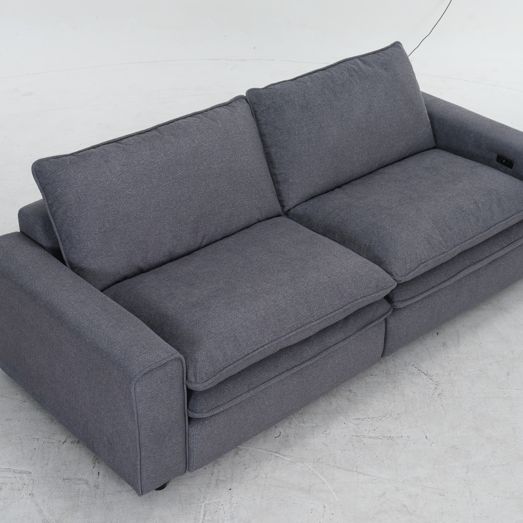 Florence Sofabed Cloud Grey Fabric Electric 2 Seater Sofa