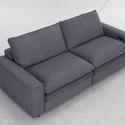 Florence Sofabed Cloud Grey Fabric Electric 2 Seater Sofa