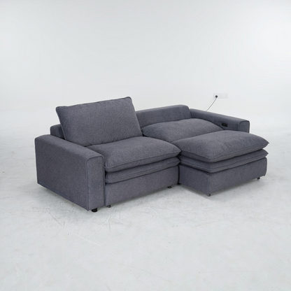 Florence Sofabed Cloud Grey Fabric Electric 2 Seater Sofa