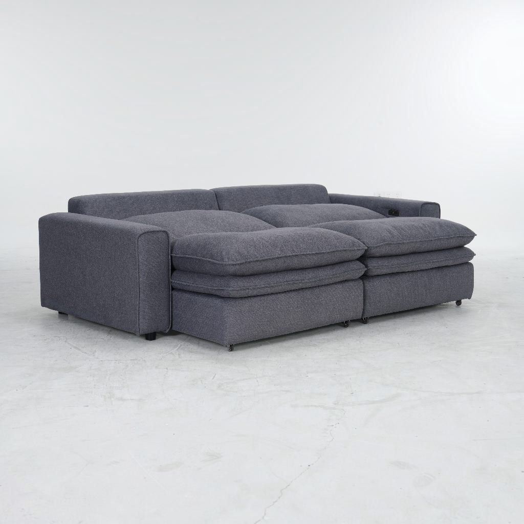 Florence Sofabed Cloud Grey Fabric Electric 2 Seater Sofa