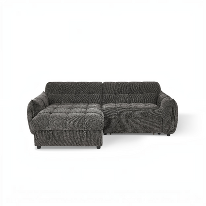 Florida Sofabed Grey Fabric Universal Storage Corner Sofa