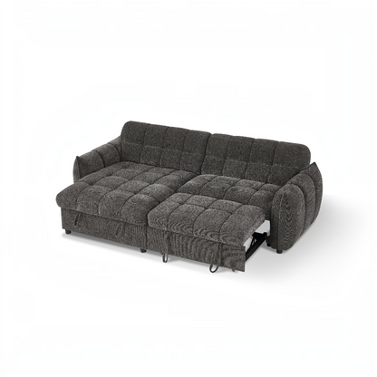 Florida Sofabed Grey Fabric Universal Storage Corner Sofa