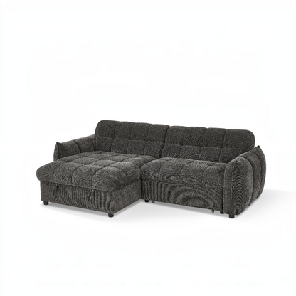 Florida Sofabed Grey Fabric Universal Storage Corner Sofa