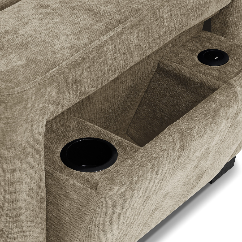 Franklin Sofabed Beige Fabric Universal Storage Corner Sofa