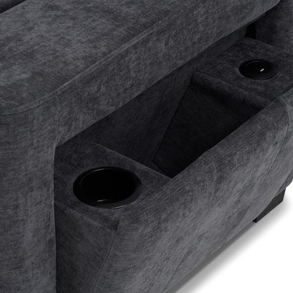 Franklin Sofabed Grey Fabric Universal Storage Corner Sofa