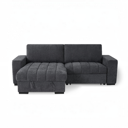 Franklin Sofabed Grey Fabric Universal Storage Corner Sofa