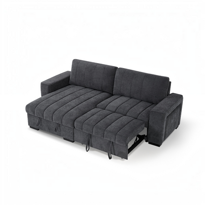 Franklin Sofabed Grey Fabric Universal Storage Corner Sofa