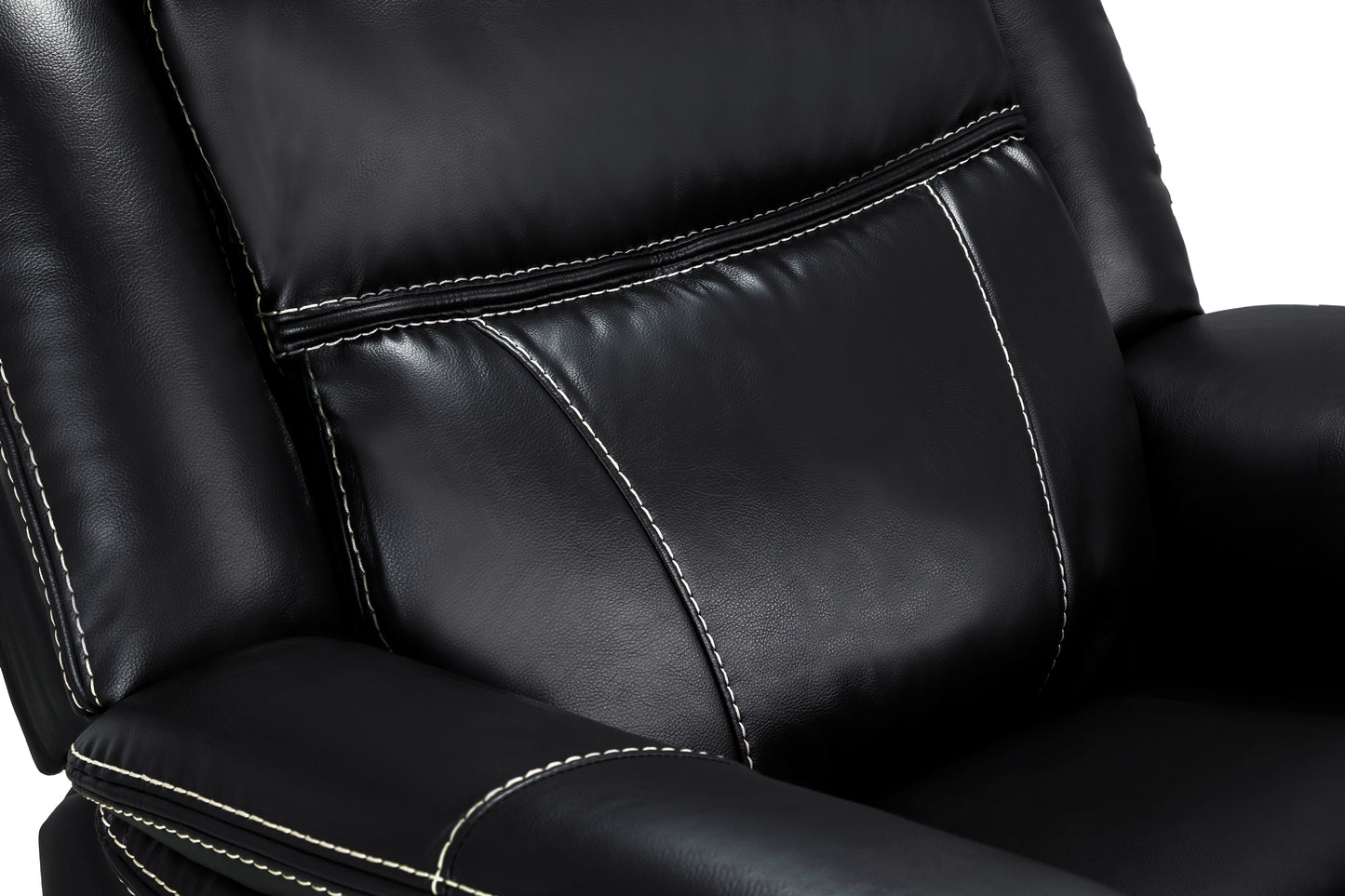 Galaxy Tech Electric Recliner Black Leather Armchair