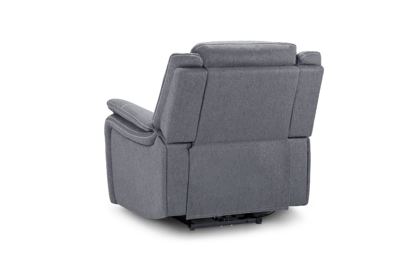 Galaxy Tech Electric Recliner Grey Fabric Armchair