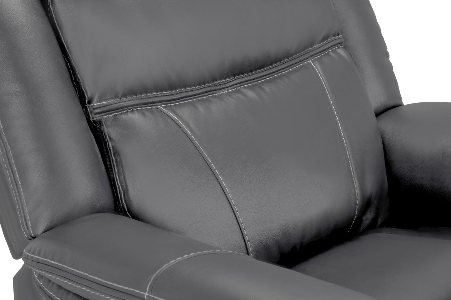Galaxy Tech Electric Recliner Grey Leather Armchair