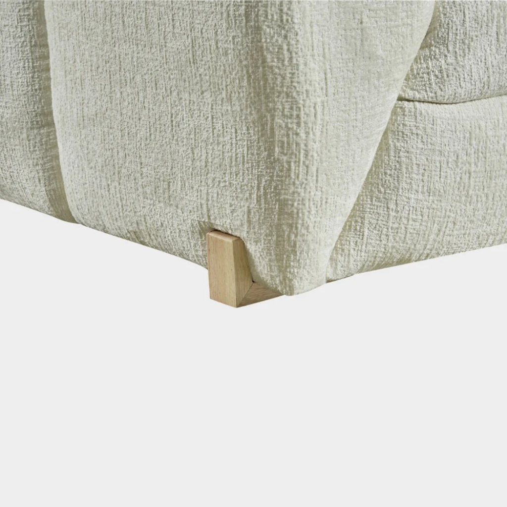 Genoa Beige Fabric Left Hand L-Shape Corner Sofa
